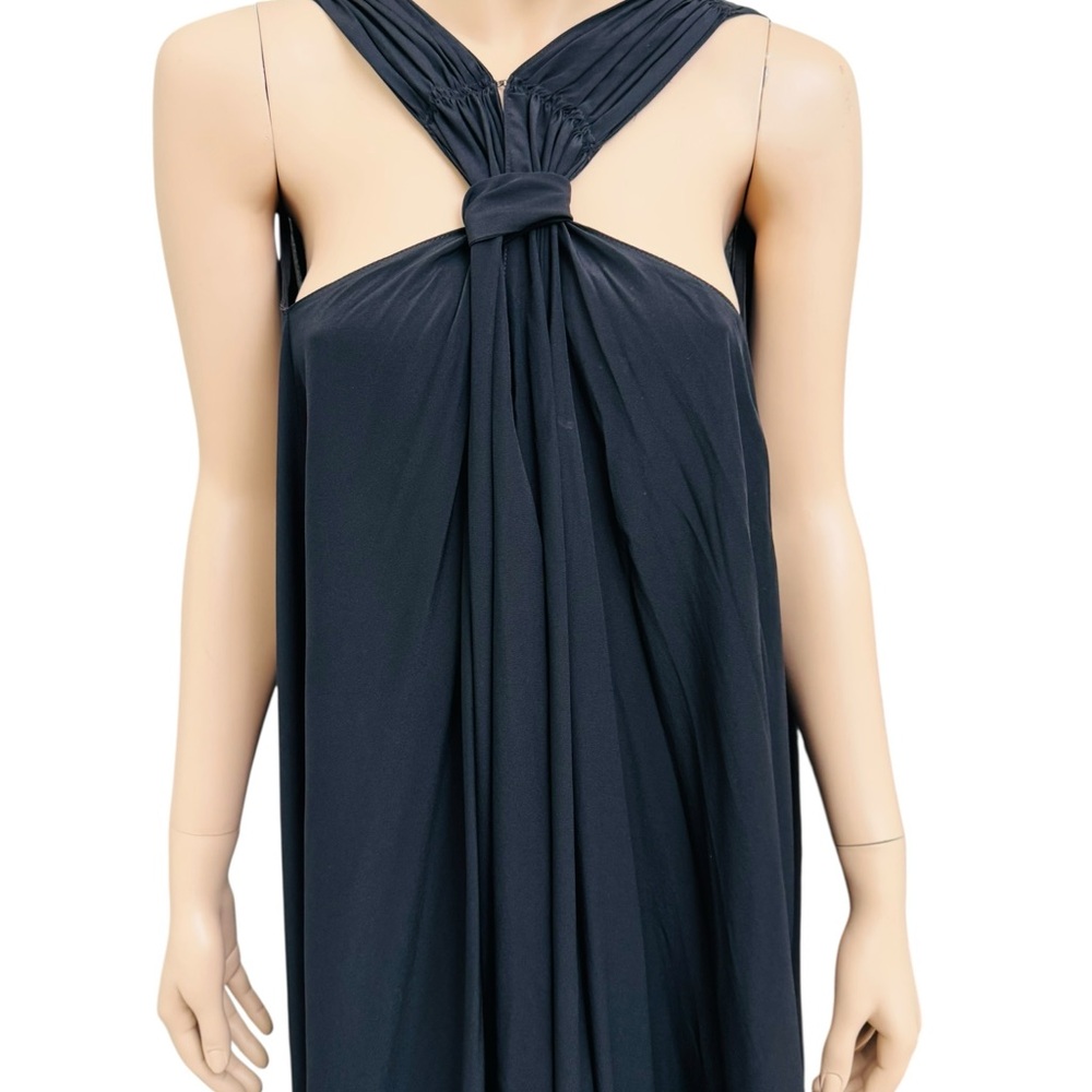 NWT Hatch 100% Silk Elegant Black Knot-Front Maxi Luxury Dress L/XL - Picture 6 of 13